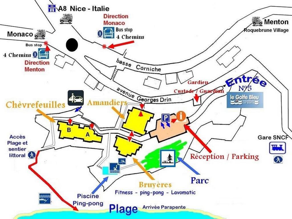 Residence "Le Golfe Bleu" Roquebrune-Cap-Martin Luaran gambar